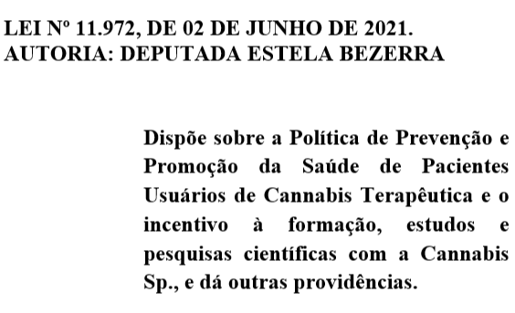 Lei Estadual em Defesa da Cannabis Medicinal é publicada no Diário Oficial do Estado da Paraíba